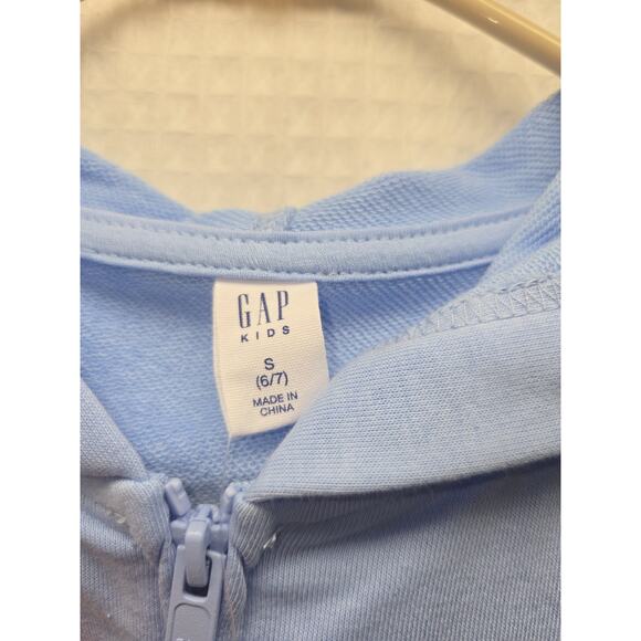 NWT Boys Blue GAP Full Zip Hoodie Jacket Small 6/7 6550 - Picture 3 of 6